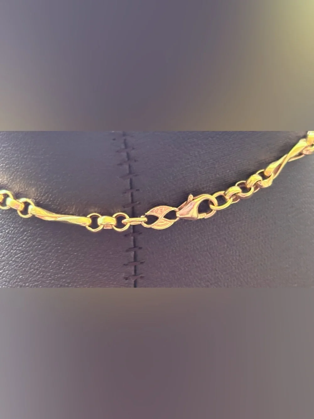 EG 14k Yellow Gold Chain 10” Bracelet Italy 585 Signed LobsterClasp 3.6g 3.175mm